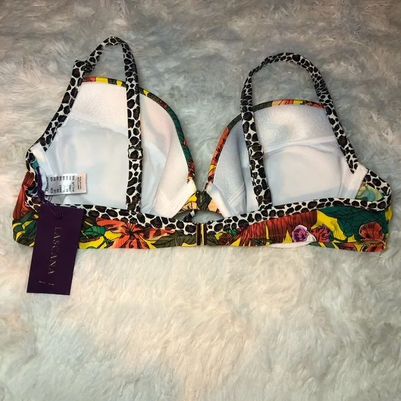 LASCANA Tropical Floral Bikini Top - Picture 8 of 16